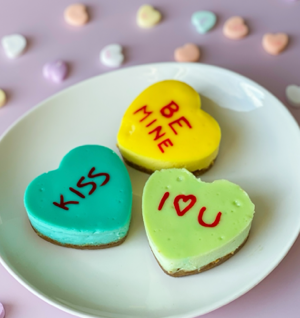 Gluten-Free Conversation Heart Cheesecakes thumbnail