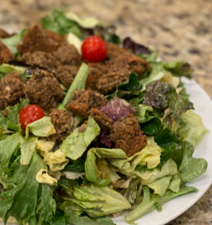 Trader Joe's Hi-Protein Veggie Burger Salad thumbnail