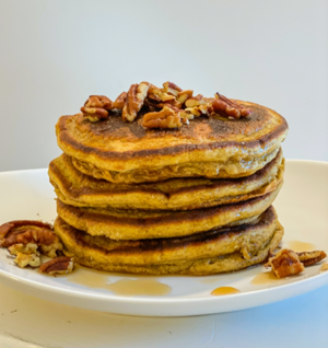 Gluten-Free Pumpkin Protein Pancakes thumbnail